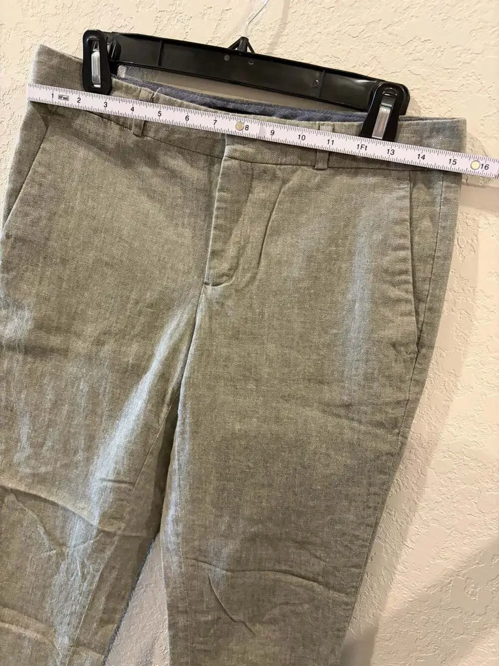 Banana Republic Linen Blend Cropped Straight Leg Business Casual Pants